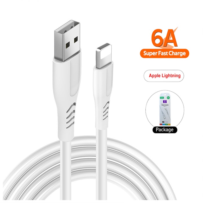 Buy 6A Fast Charge Data Transfer Cable For Apple iphone K6 car